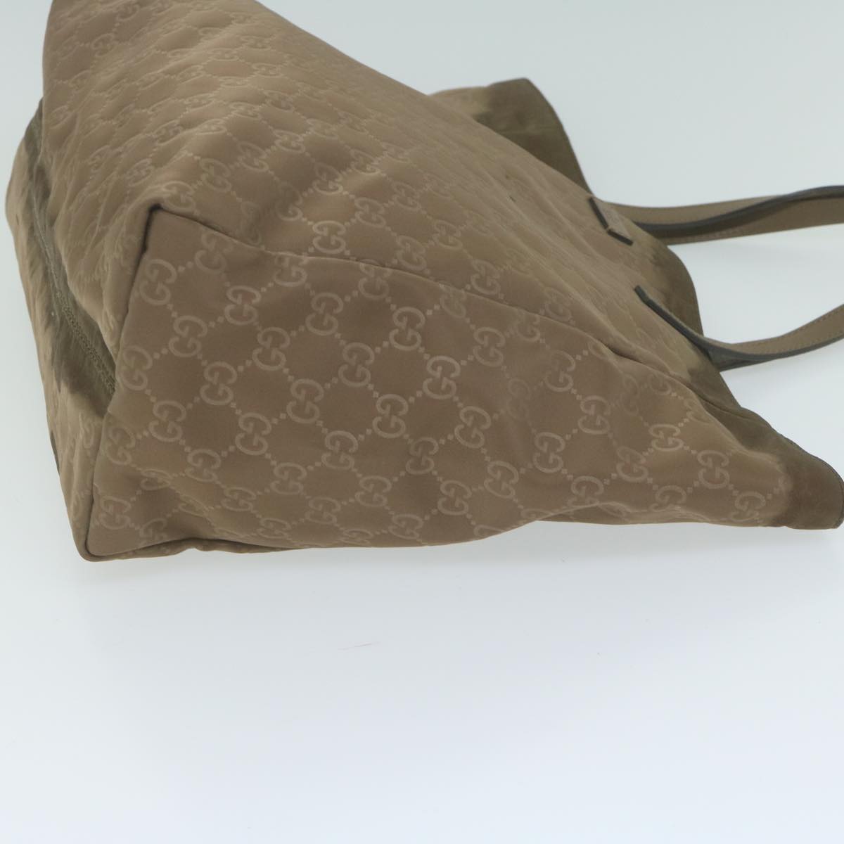 GUCCI GG Canvas Tote Bag Nylon Brown 10566