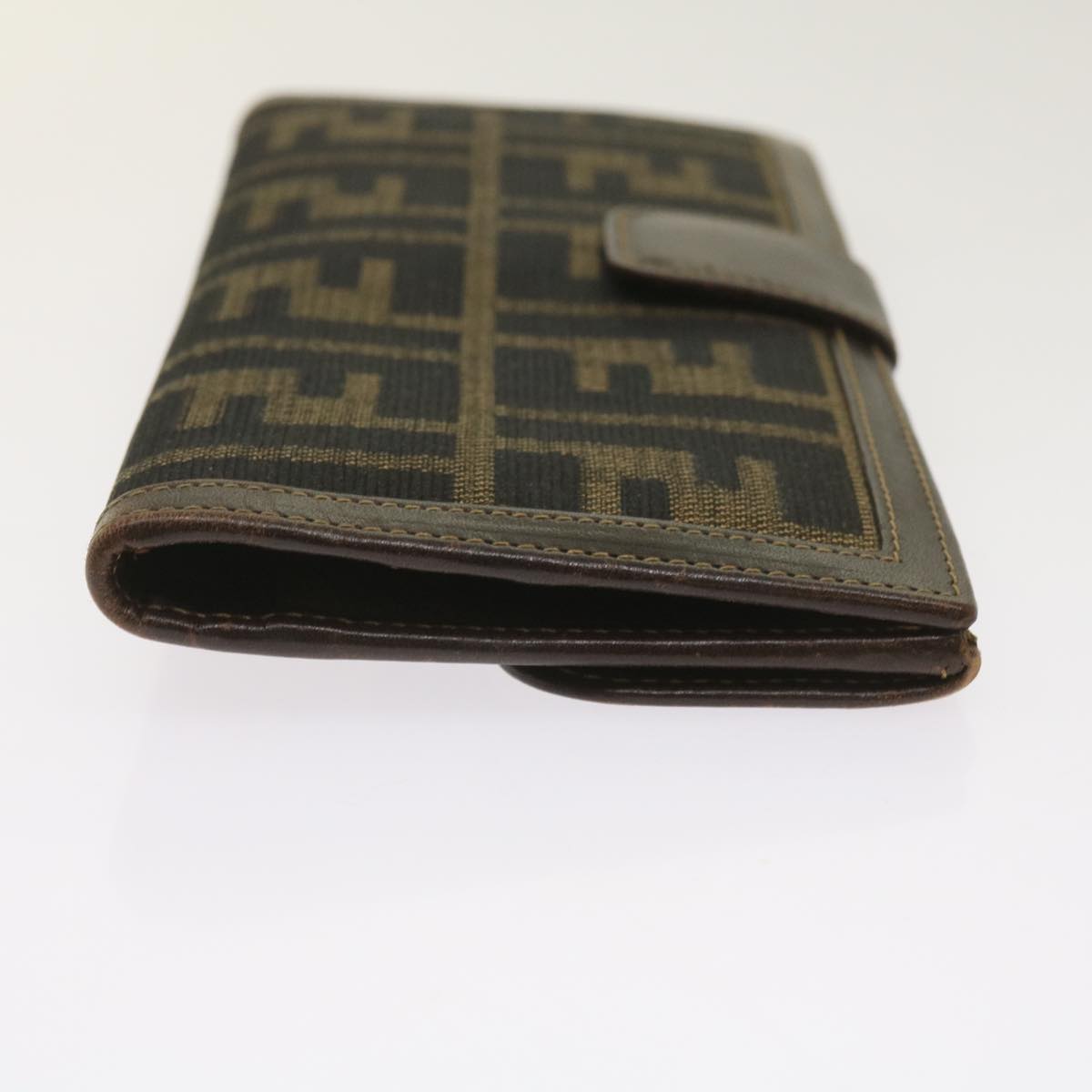 Luxury FendiZucca Canvas Long Wallet Black Brownyk10582