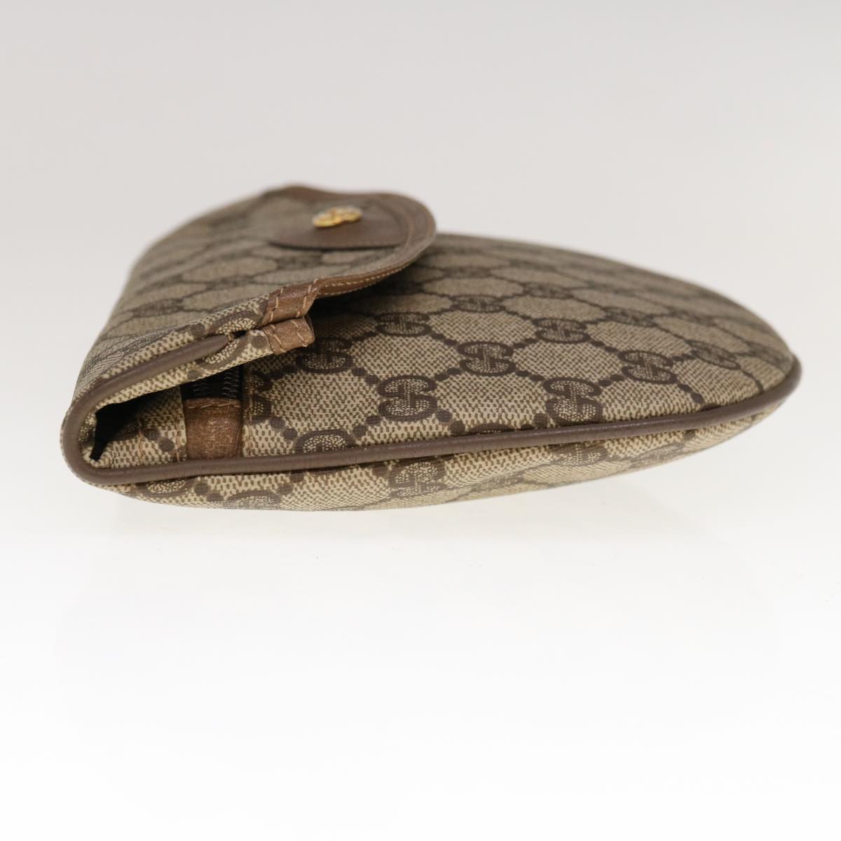 GUCCI GG Supreme Clutch Bag PVC Beige 89 02 503 10733