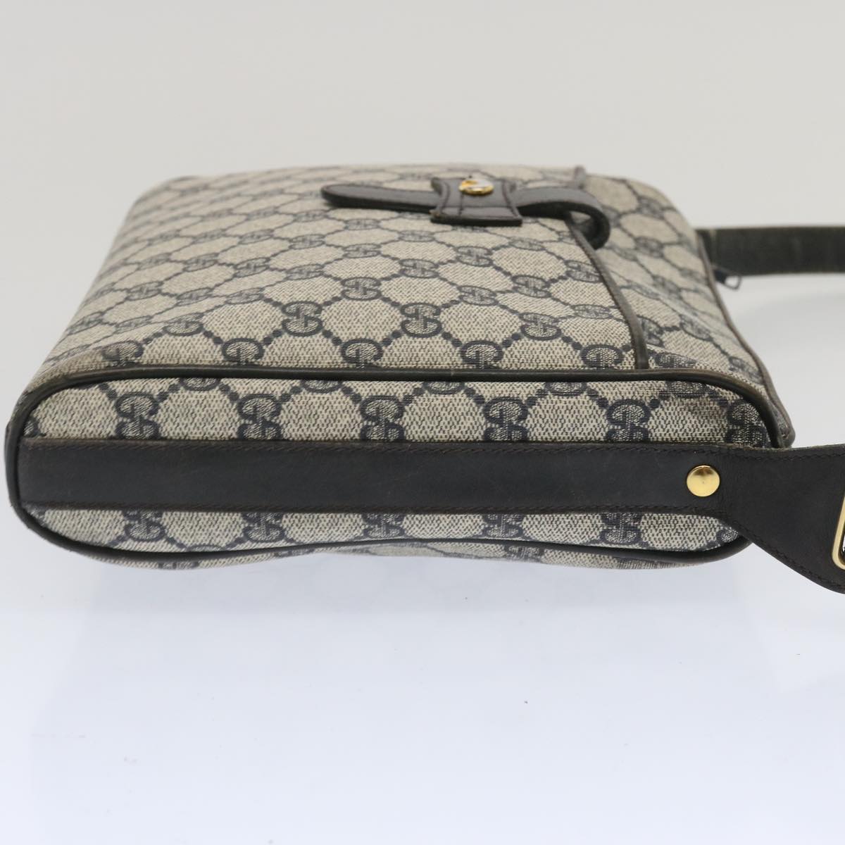 GUCCI GG Supreme Shoulder Bag PVC Navy 10866