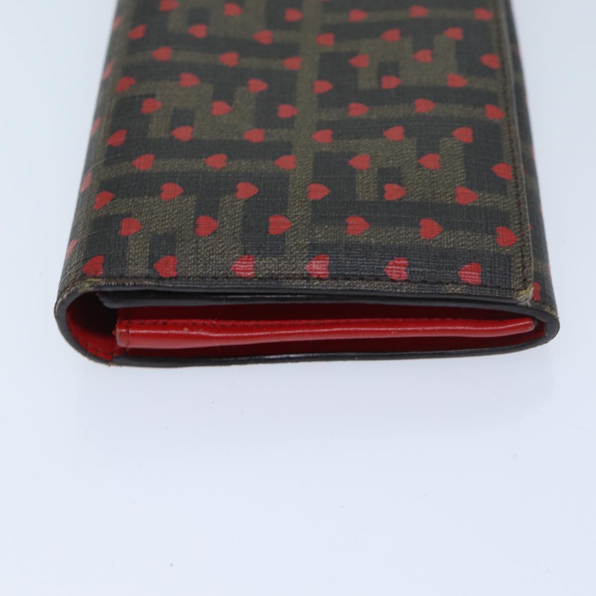 Luxury FendiZucca Canvas Long Wallet Black Brownyk11434