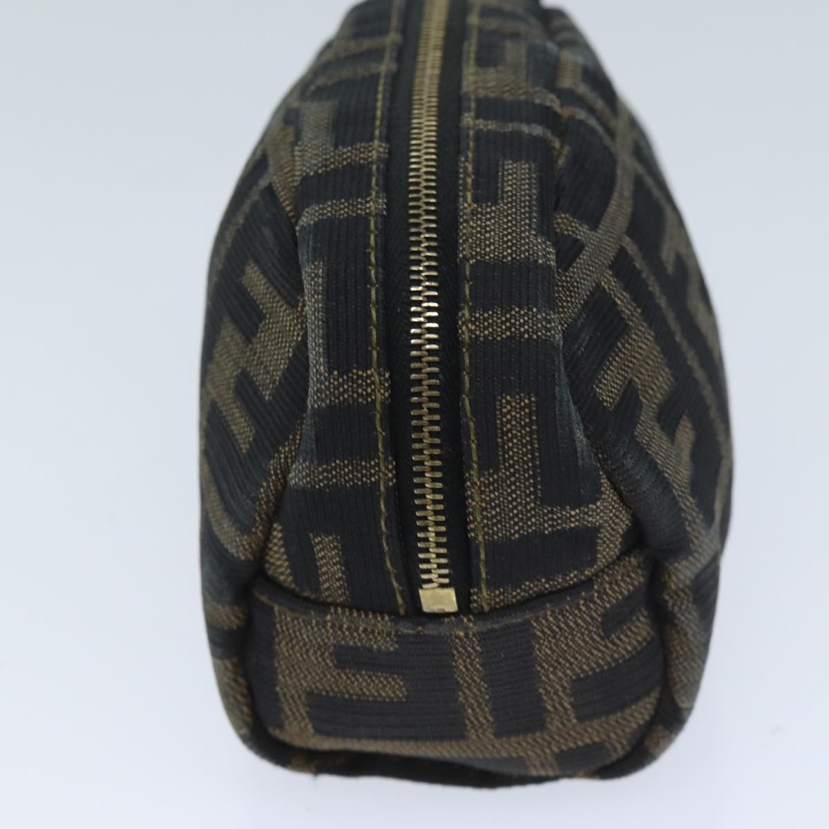 Luxury FendiZucca Canvas Pouch Brown Blackyk11488