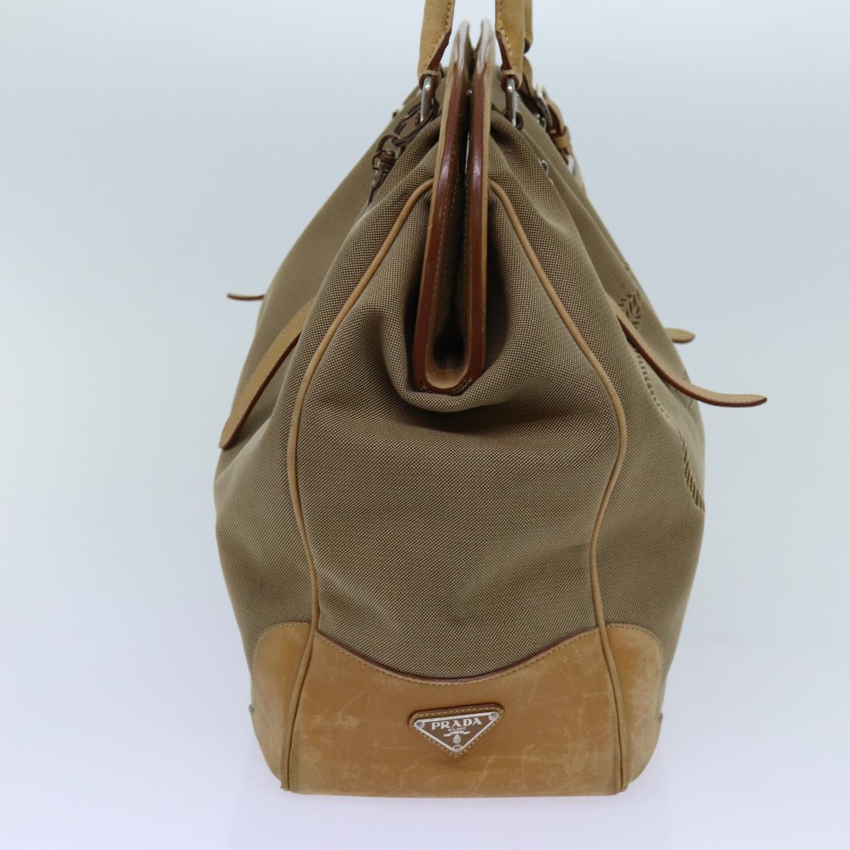Luxury PradaTote Bag Canvas Beige yk11521