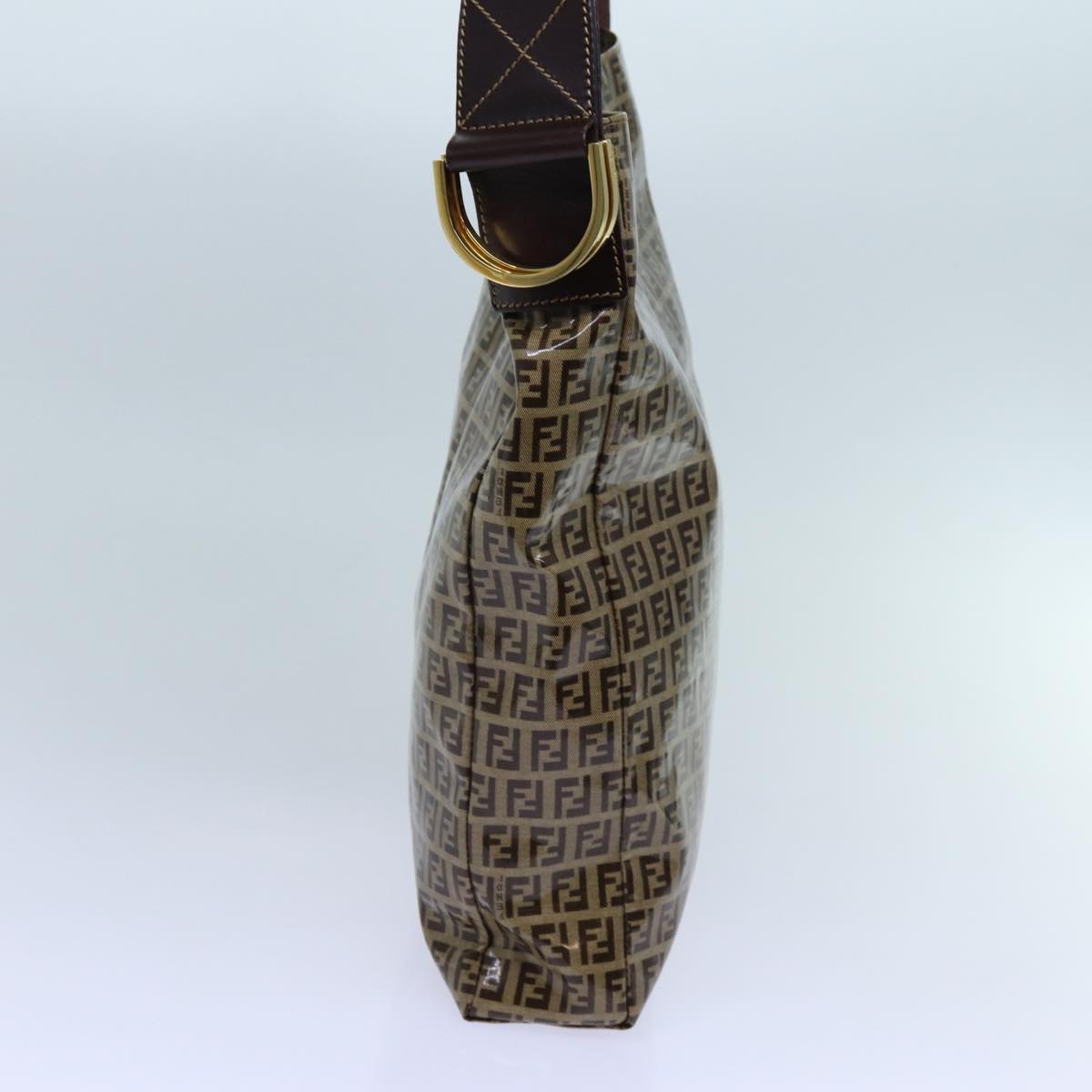 Luxury FendiZucchino Canvas Shoulder Bag Beigeyk11646