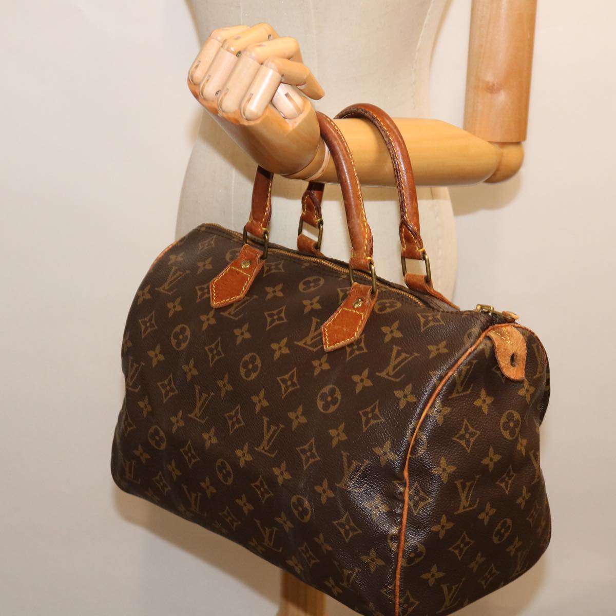 LOUIS VUITTON Monogram Speedy 30 Hand Bag M41526 LV yk11667
