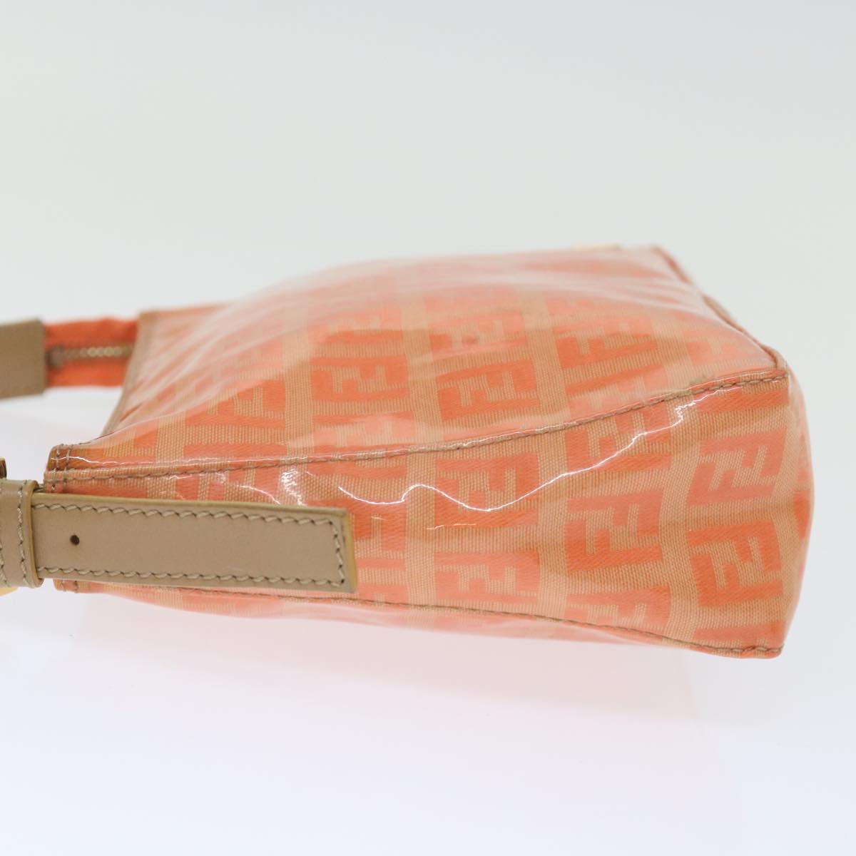Luxury Fendi Zucchino Canvas Accessory Pouch Coated Canvas Orangeyk11786