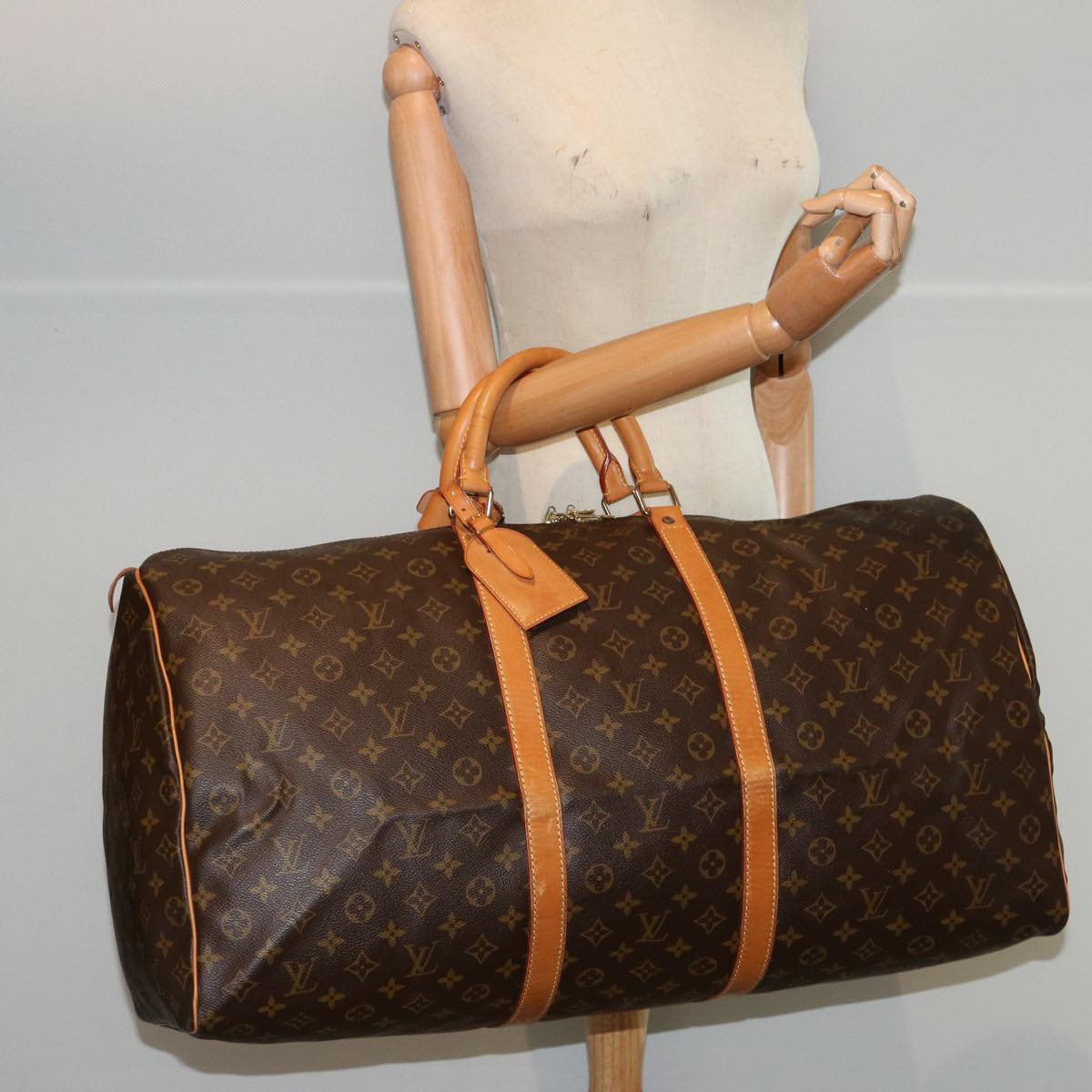 LOUIS VUITTON Monogram Keepall 60 Boston Bag M41422 LV yk12125