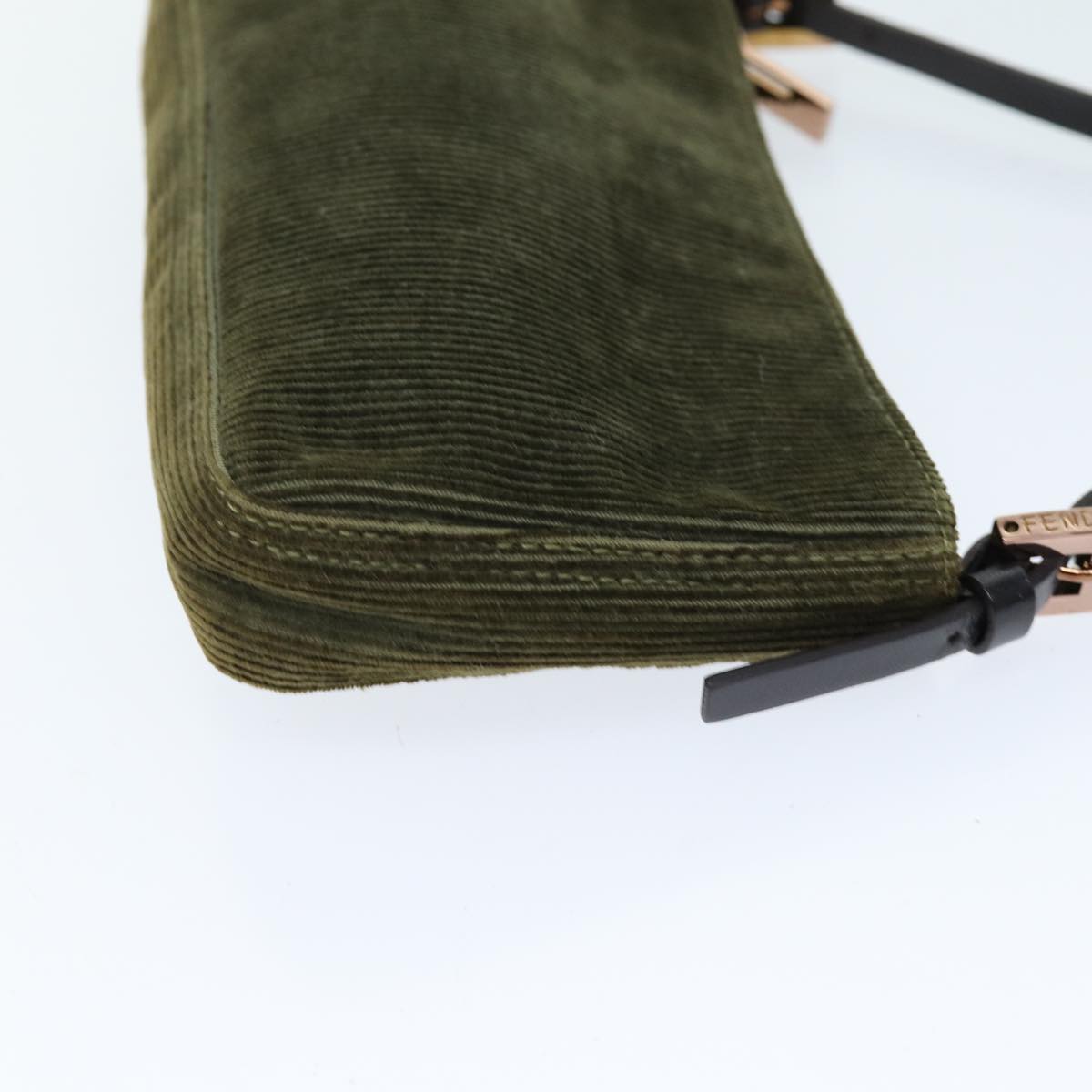 Luxury Fendi Accessory Pouch Corduroy Khakiyk12531