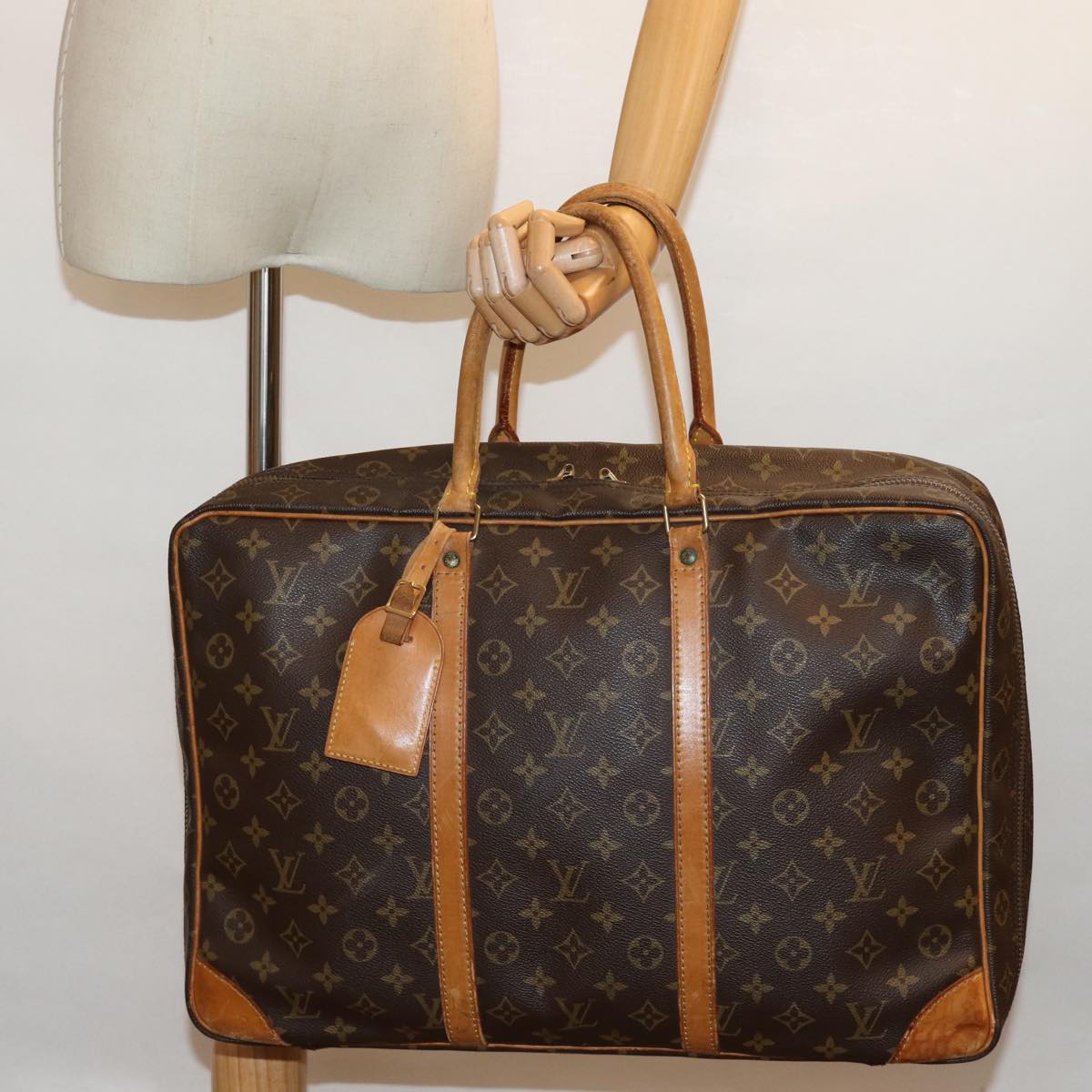 LOUIS VUITTON Monogram Sirius 45 Boston Bag M41408 LV yk12666