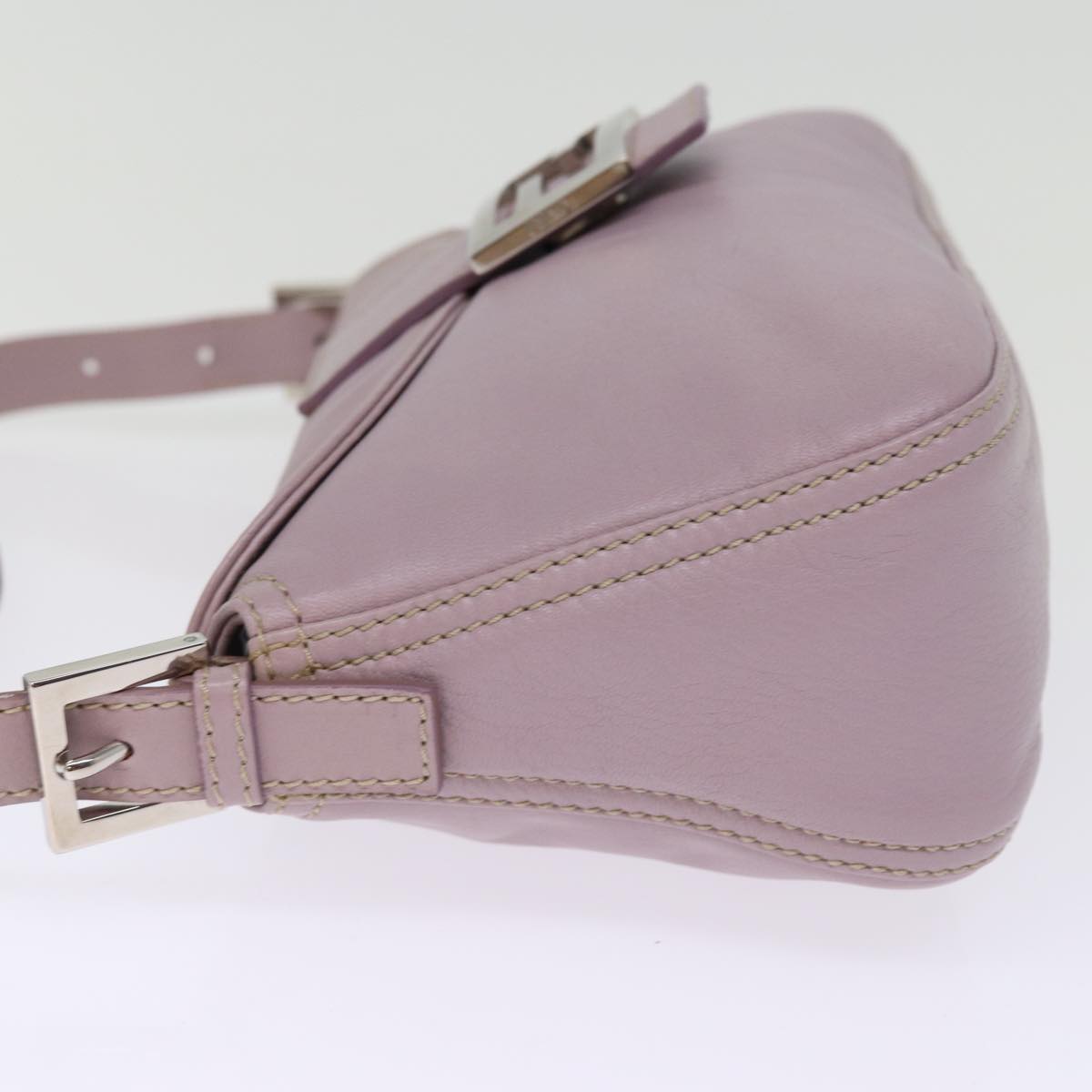 Luxury Fendi Mamma Baguette Shoulder Bag Leather Pinkyk12859A