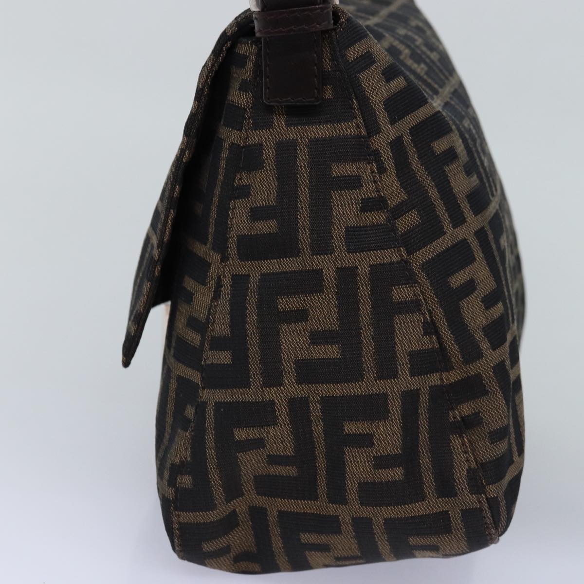 Luxury Fendi Zucca Canvas Mamma Baguette Shoulder Bag Black Brownyk12916