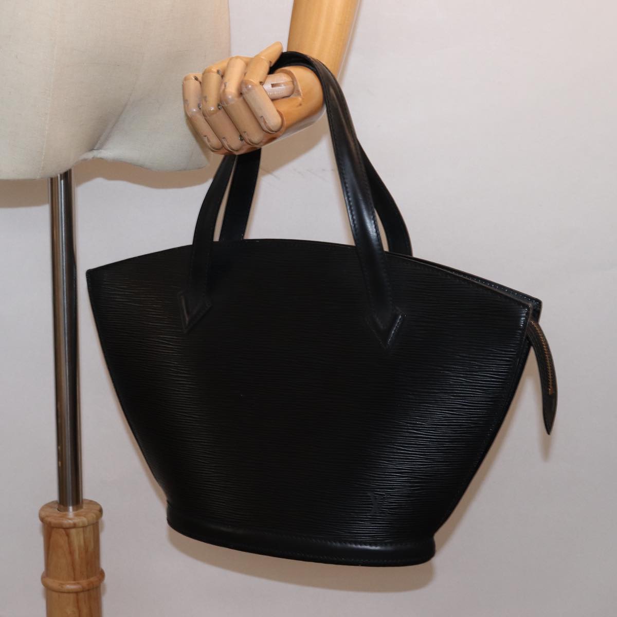 LOUIS VUITTON Epi Saint Jacques Hand Bag Black M52272 LV yk13090