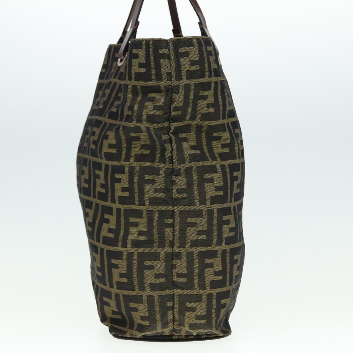 Luxury Fendi Zucca Canvas Tote Bag Black Brownyk13205