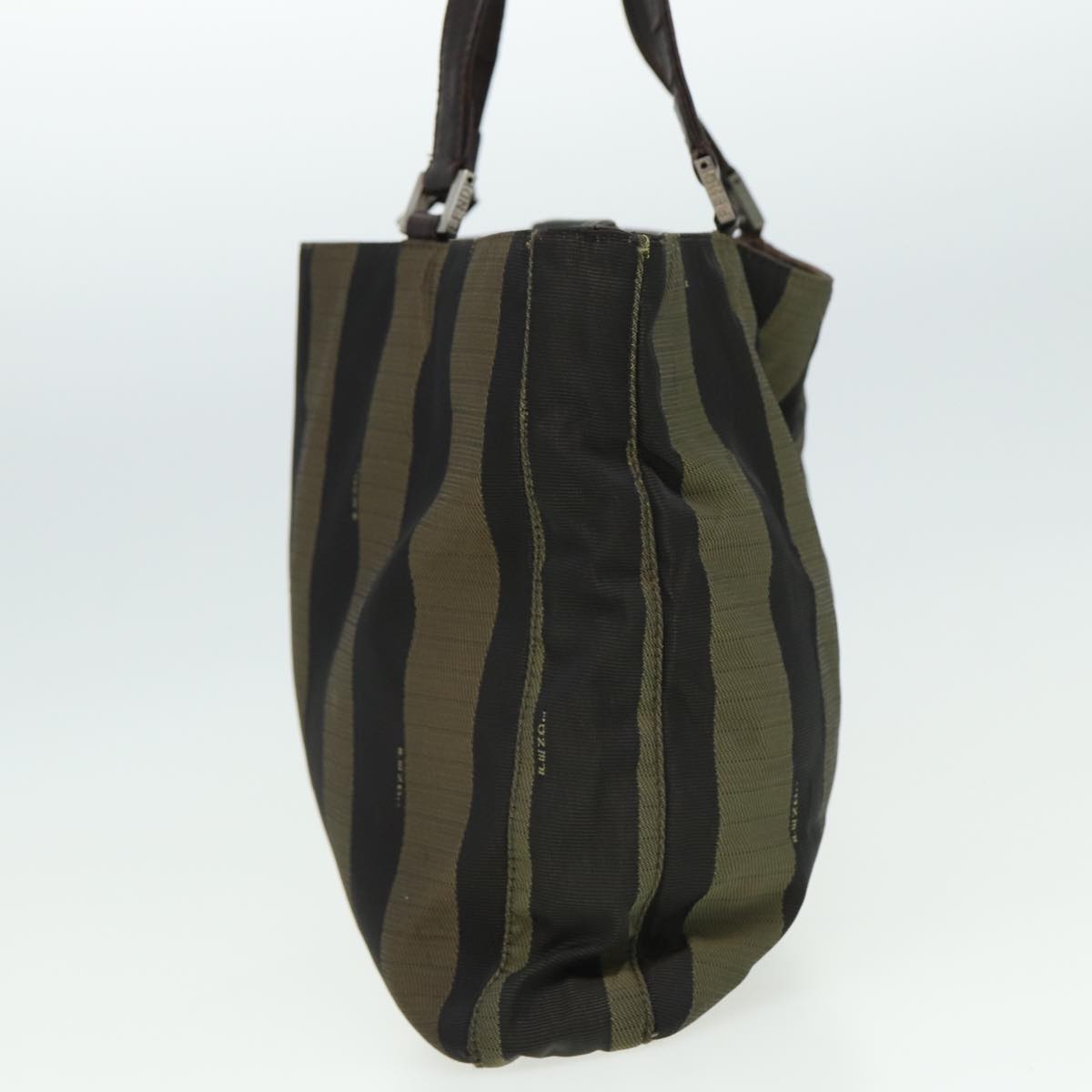 Luxury Fendi Pecan Canvas Tote Bag Khaki Blackyk13559