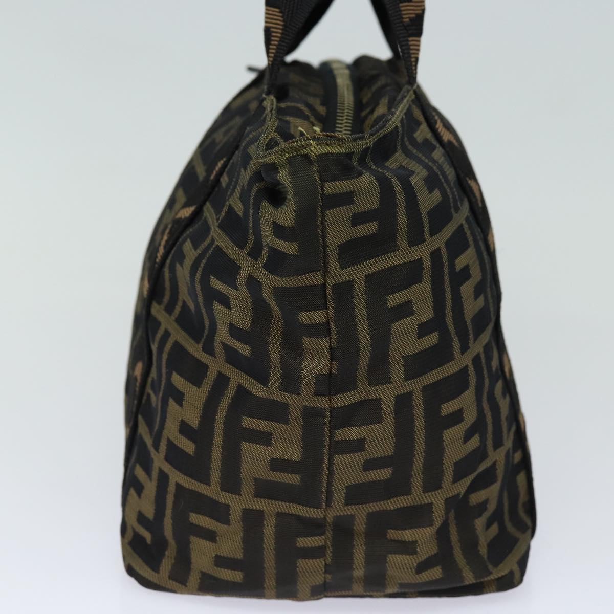 Luxury Fendi Zucca Canvas Hand Bag Brown Blackyk14062