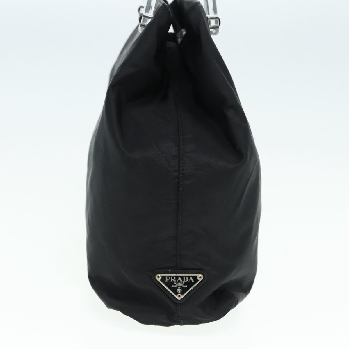 Luxury Prada Hand Bag Nylon Black Silver yk14205