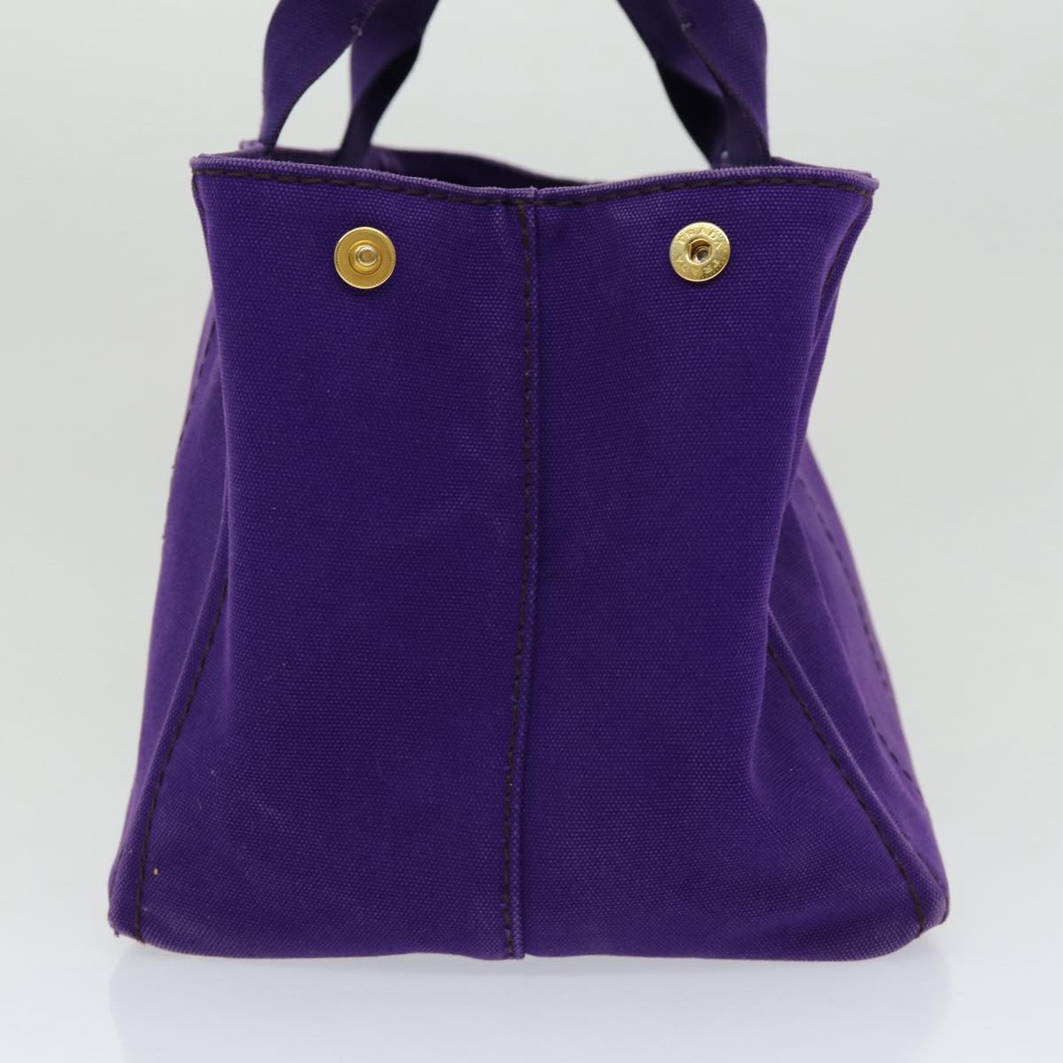 Luxury Prada Canapa MM Hand Bag Canvas Purple Gold yk14234