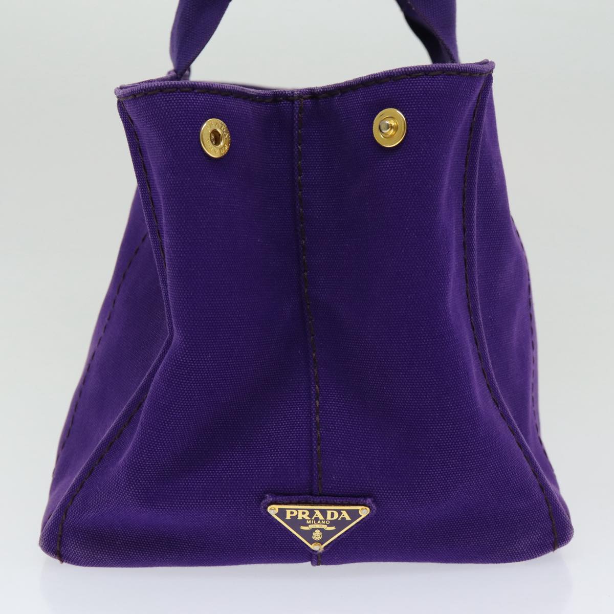 Luxury Prada Canapa MM Hand Bag Canvas Purple Gold yk14234