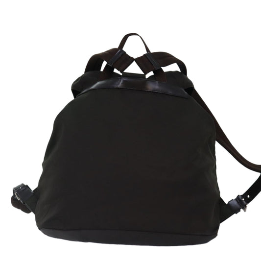 Luxury Prada Backpack Nylon Khaki Brown Silver yk14283