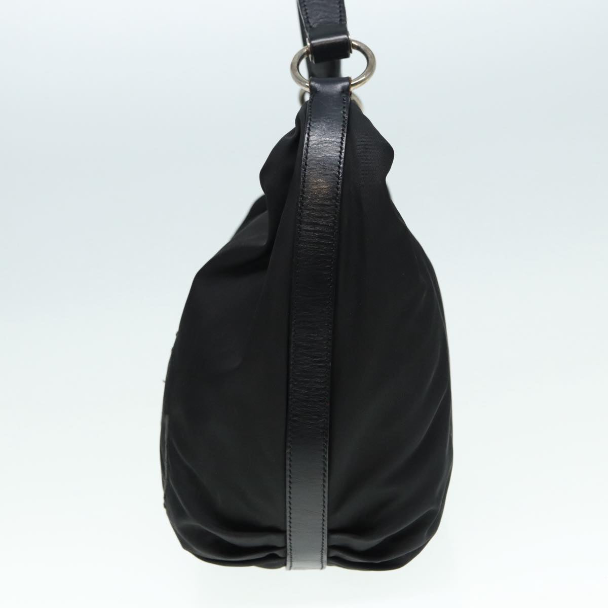 Luxury Prada Shoulder Bag Nylon Black Silver yk14428