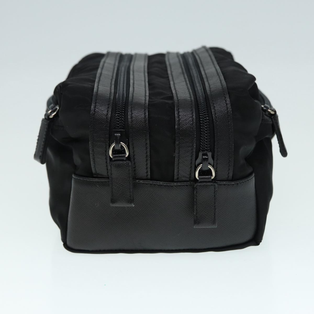 Luxury Prada Clutch Bag Nylon Black Silver yk14452