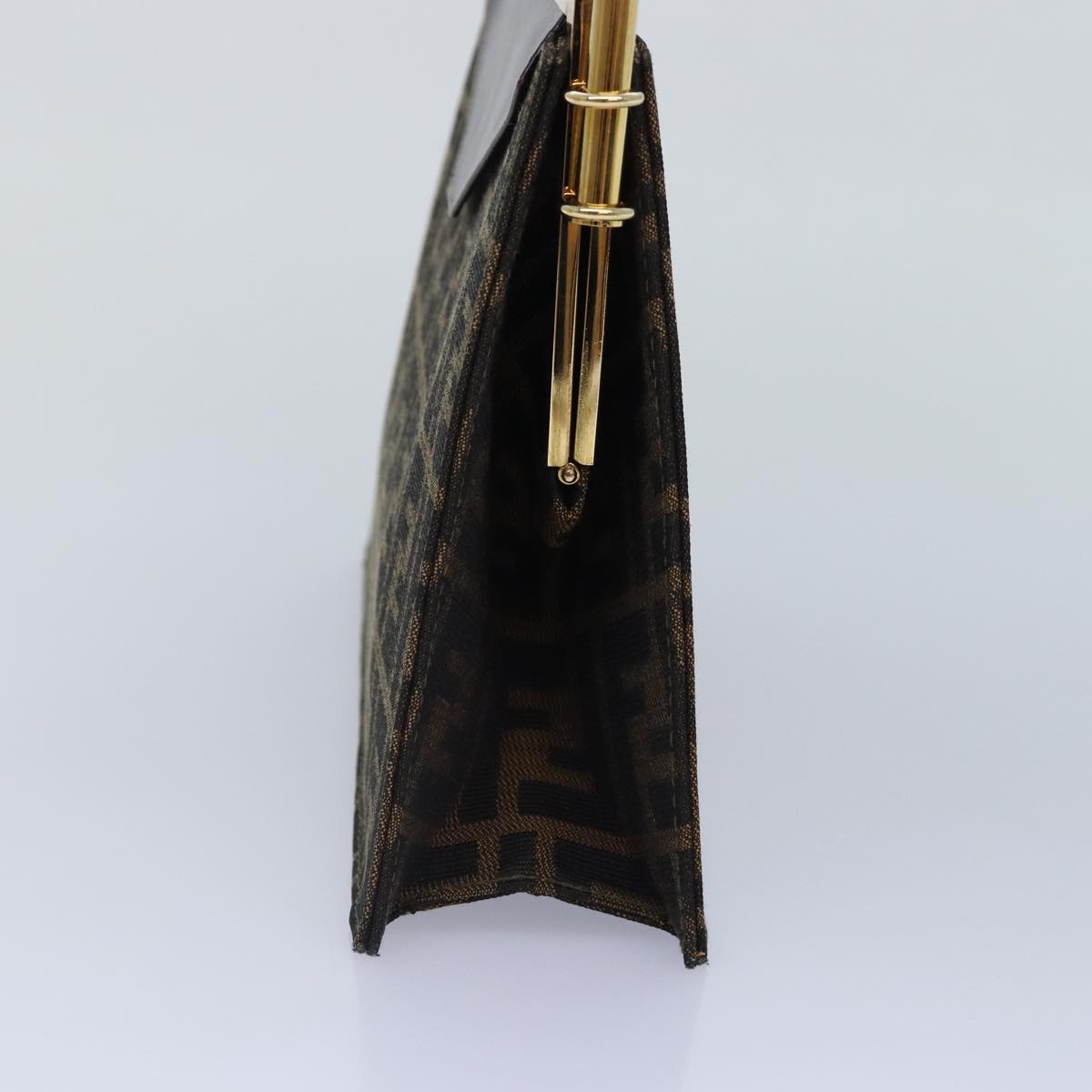 Luxury Fendi Zucca Canvas Hand Bag Gold Black Brownyk14520A