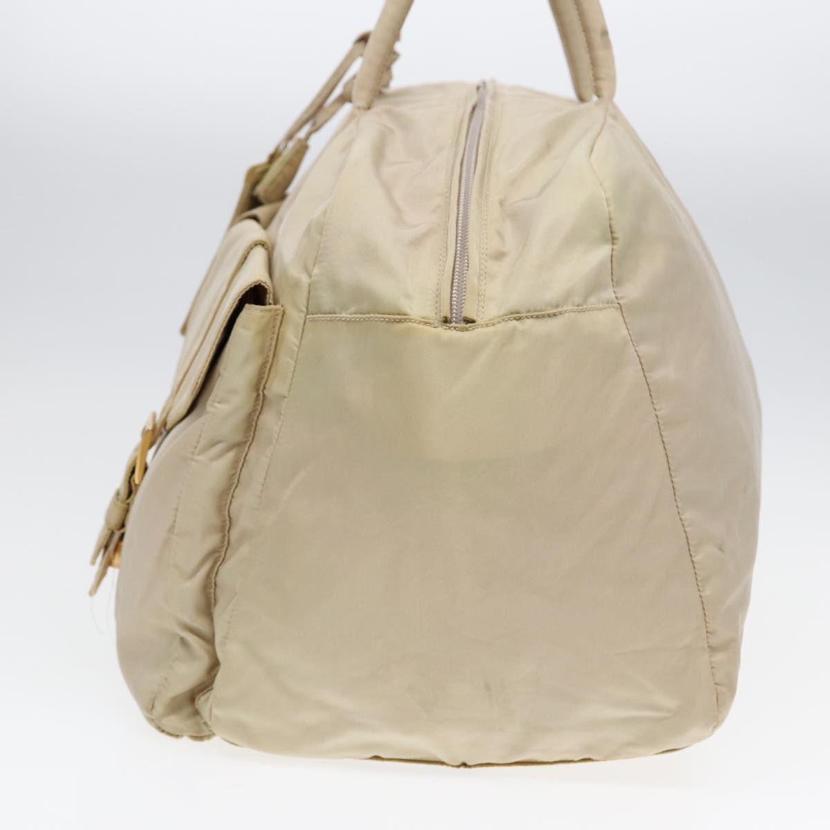 Luxury Prada Hand Bag Nylon Beige Gold yk14530