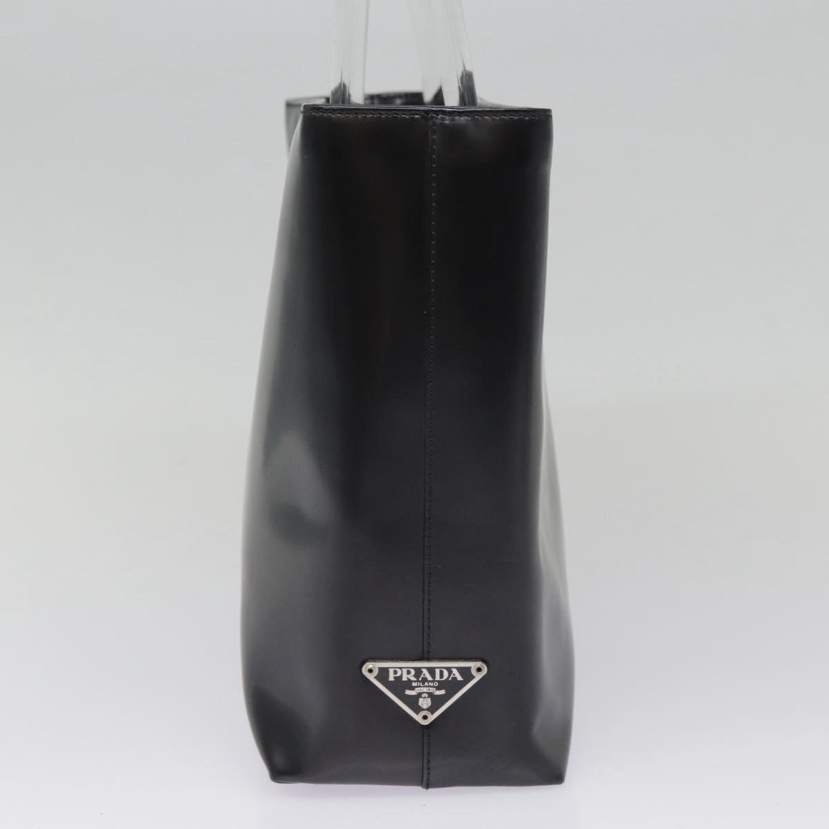 Luxury Prada Hand Bag Leather Black Silver yk14538