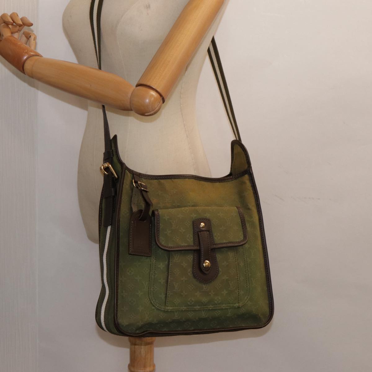 LOUIS VUITTON Monogram Mini Besace Mary Kate Bag TST Khaki M92322 yk14671