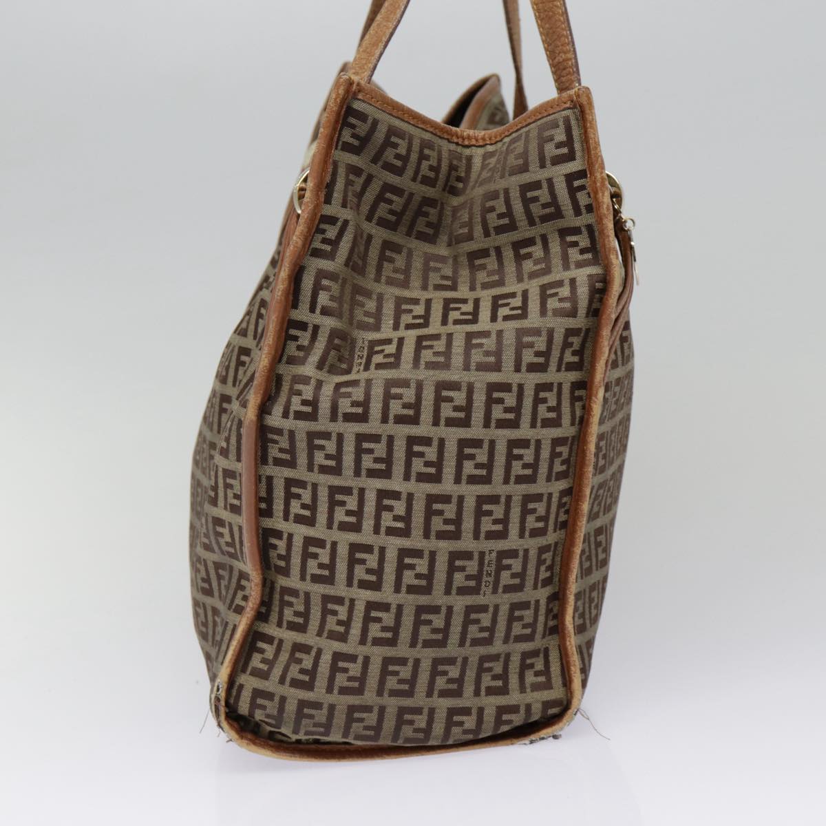 Luxury Fendi Zucchino Canvas Tote Bag Beige Goldyk14729