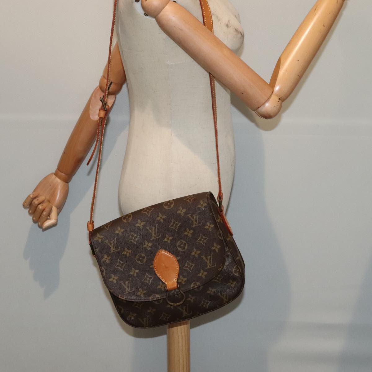LOUIS VUITTON Monogram Saint Cloud GM Shoulder Bag M51242 LV yk14755