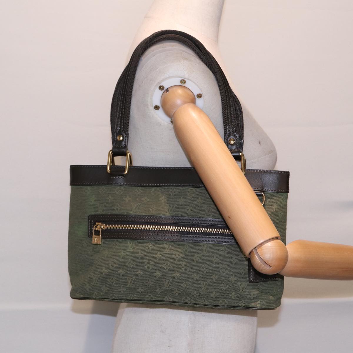 LOUIS VUITTON Monogram Mini Lucille PM Hand Bag TST Khaki M92682 LV yk14803