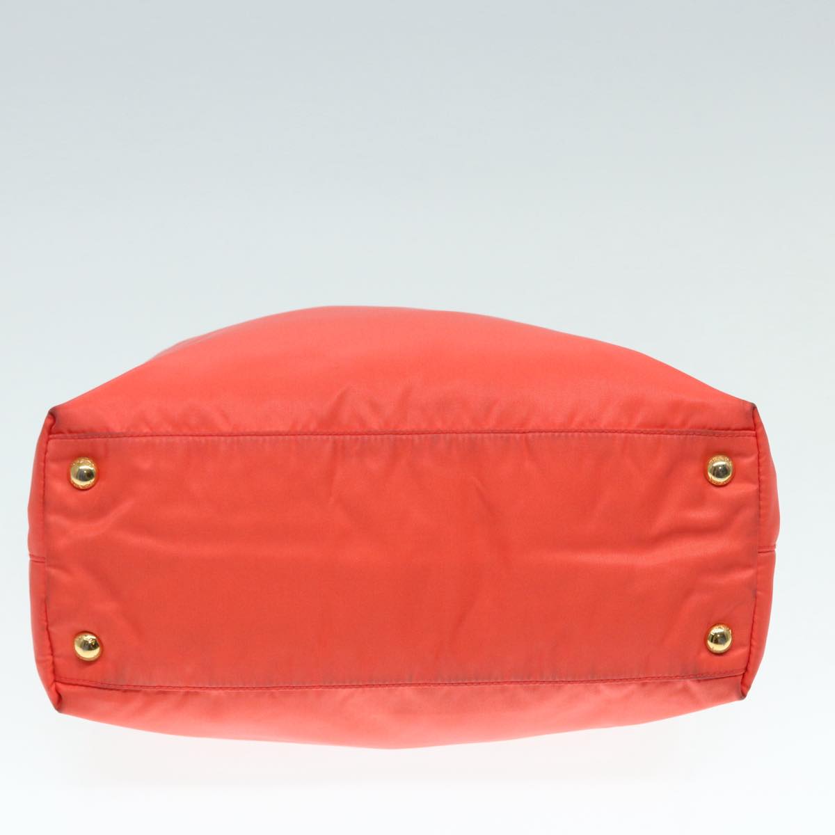 Luxury Prada Hand Bag Nylon Enamel Orange Gold yk14825