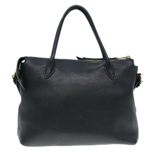 Luxury Prada Hand Bag Leather 2way Black Gold 1BA157 yk14949