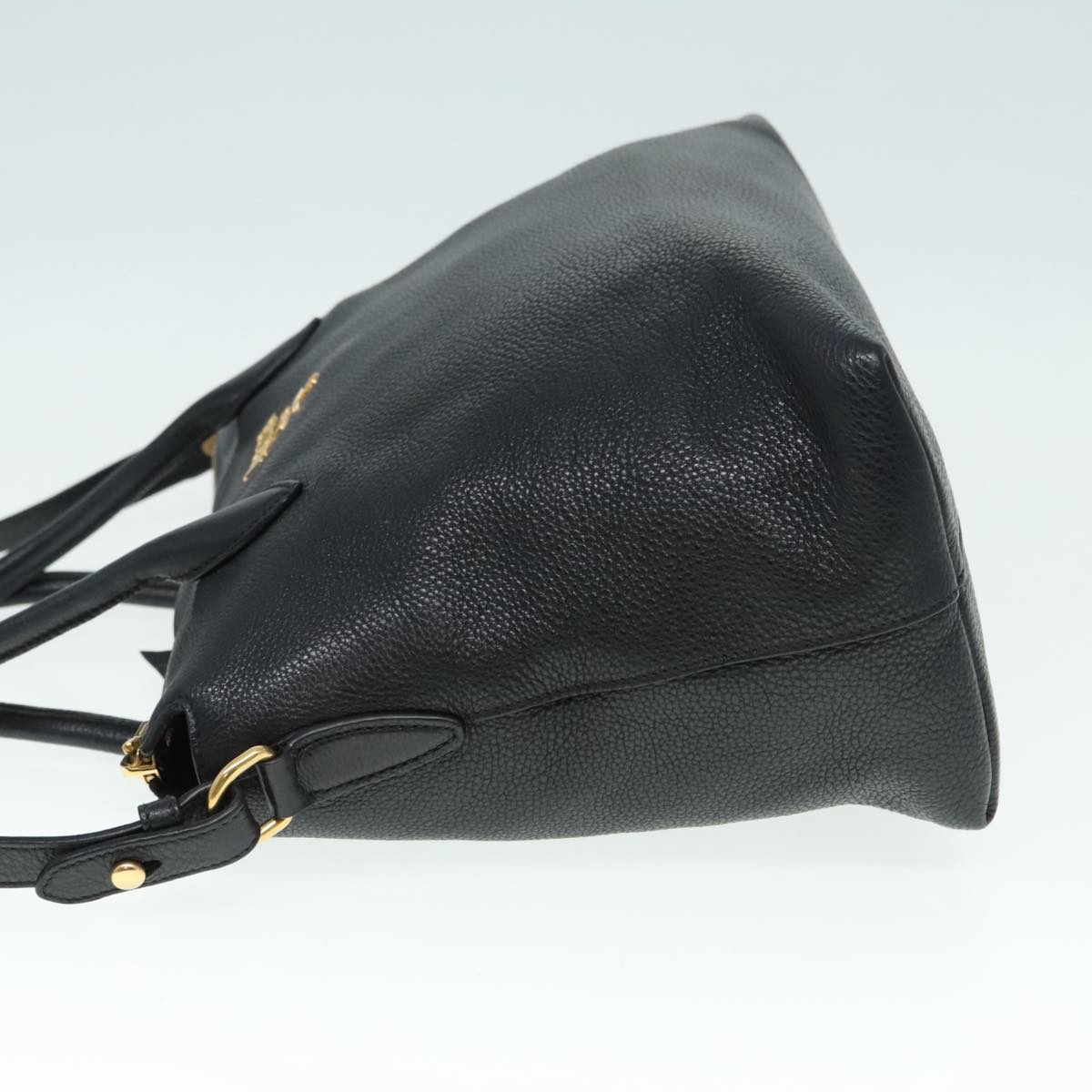 Luxury Prada Hand Bag Leather 2way Black Gold 1BA157 yk14949