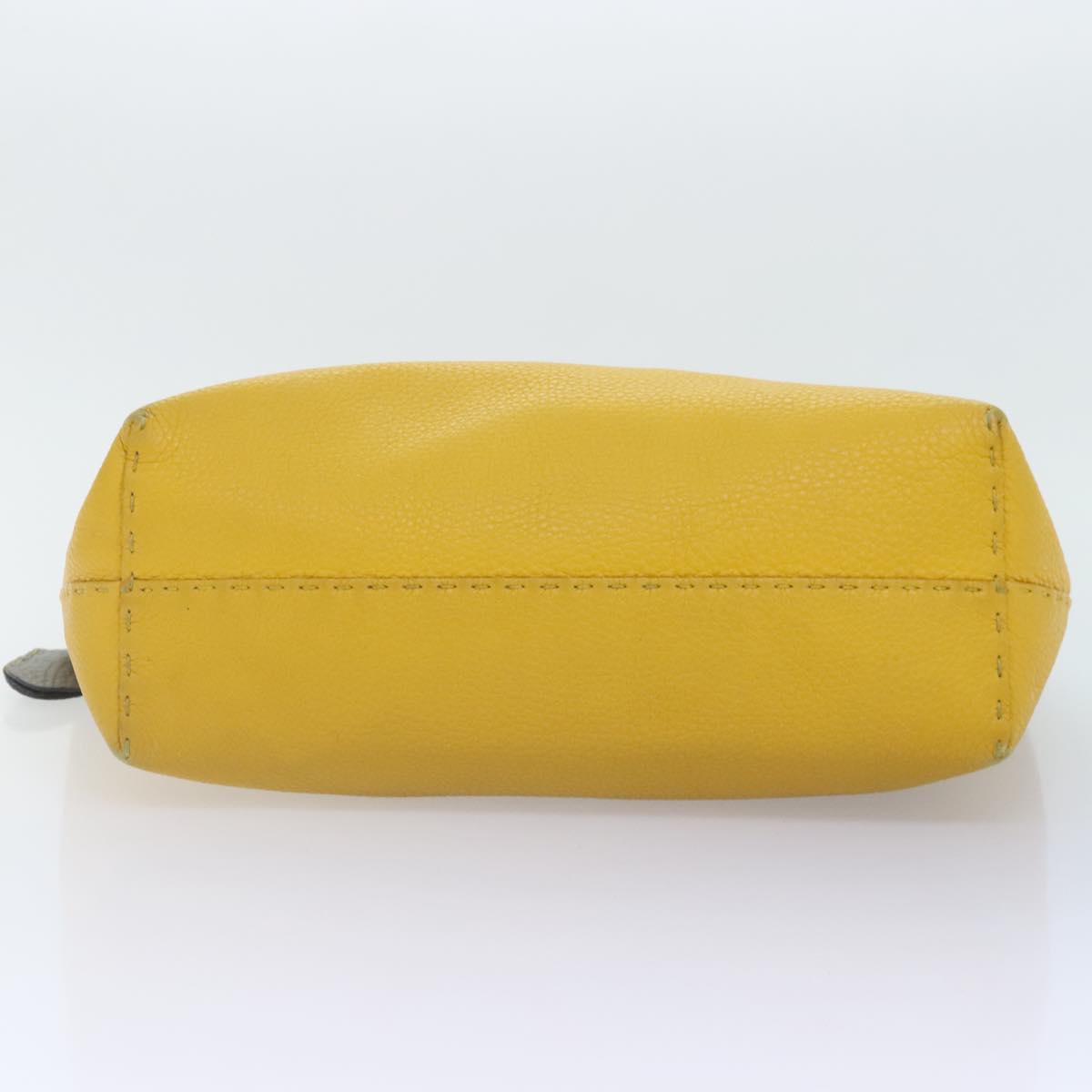 Luxury Fendi Celeria Tote Bag Leather Yellow Silveryk15014