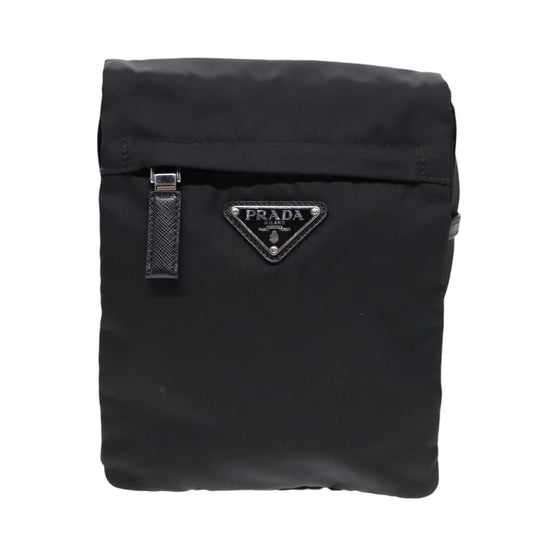 Luxury Prada Shoulder Bag Nylon Black Silver yk15056