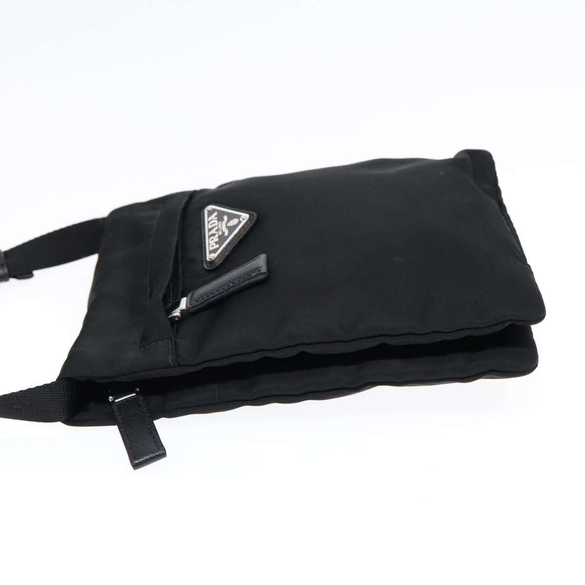 Luxury Prada Shoulder Bag Nylon Black Silver yk15056
