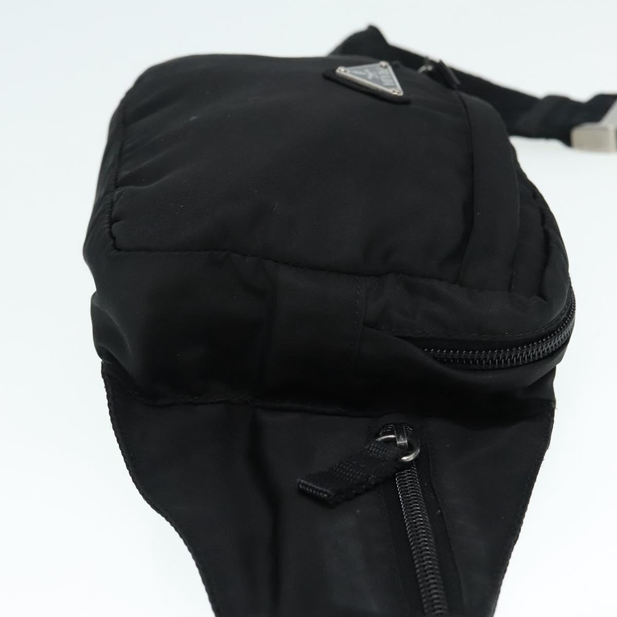 Luxury Prada Waist bag Nylon Black Silver yk15070