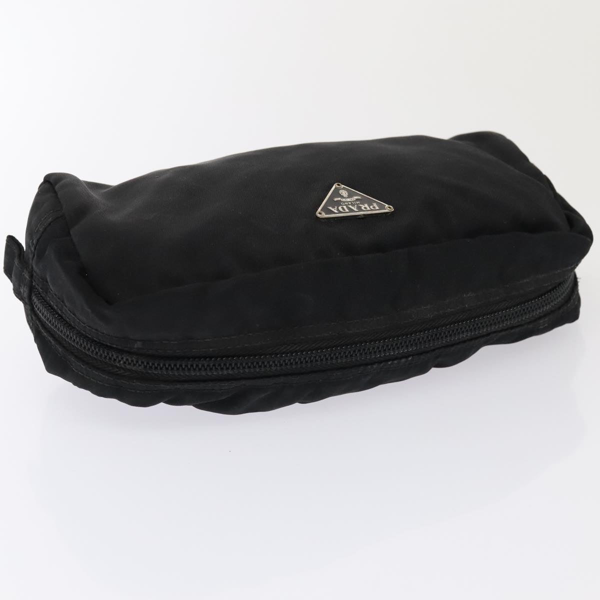 Luxury Prada Pouch Nylon Black Silver yk15131