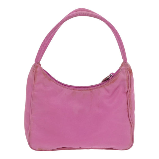 Luxury Prada Mini Hand Bag Nylon Pink Silver yk15169