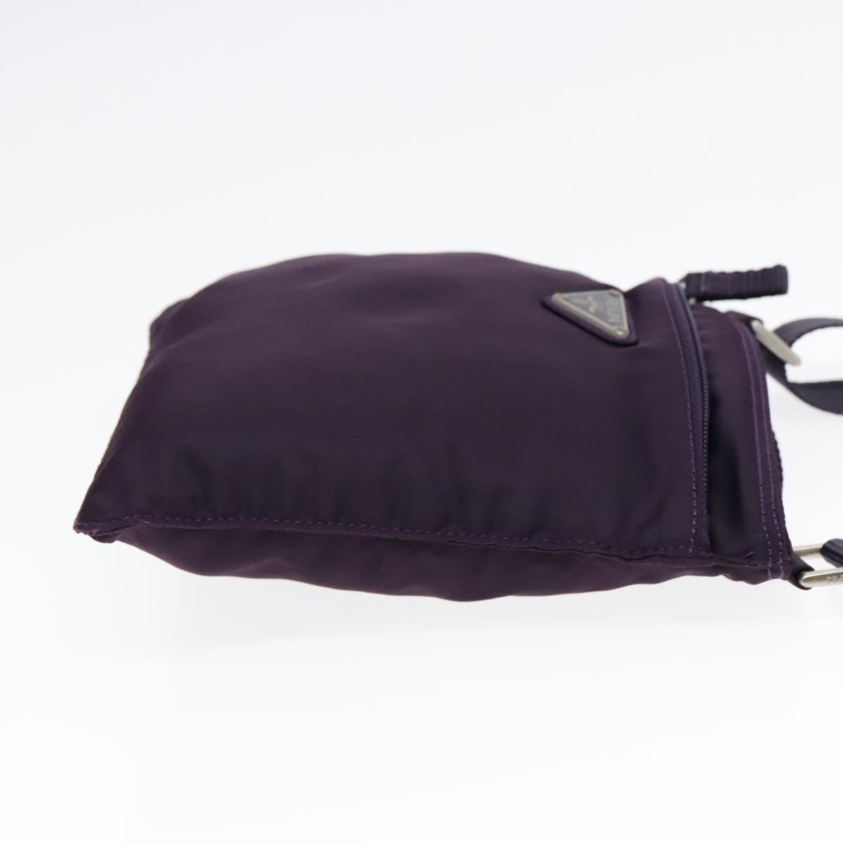 Luxury Prada Shoulder Bag Nylon Purple Silver yk15187