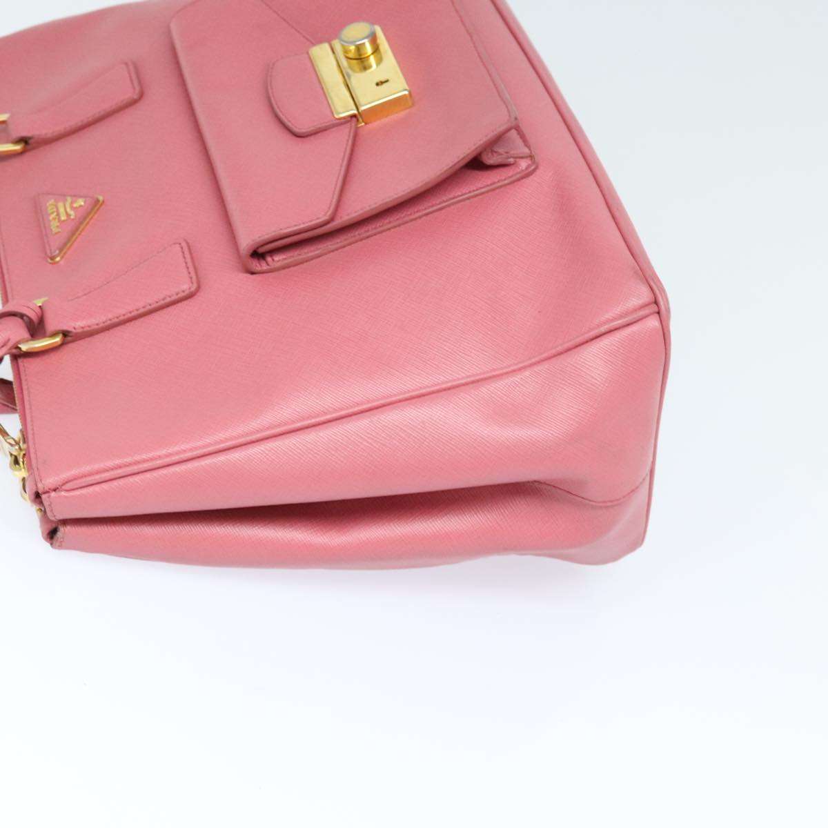 Luxury Prada Hand Bag Safiano leather Pink Gold yk15229