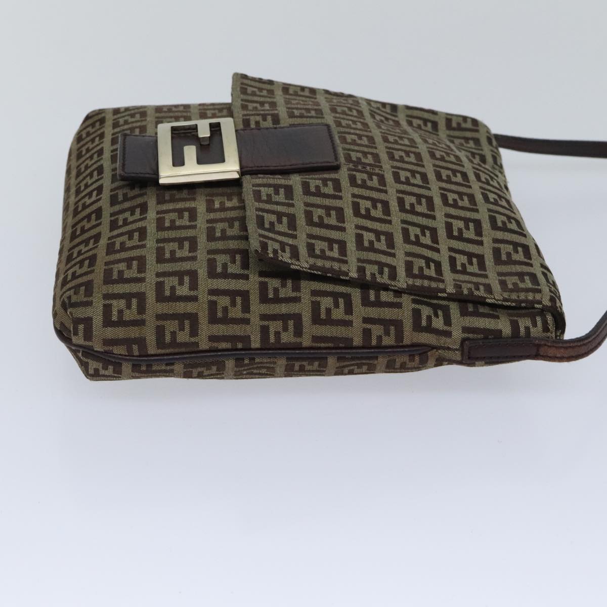 Luxury Fendi Zucchino Canvas Shoulder Bag Beigeyk15249