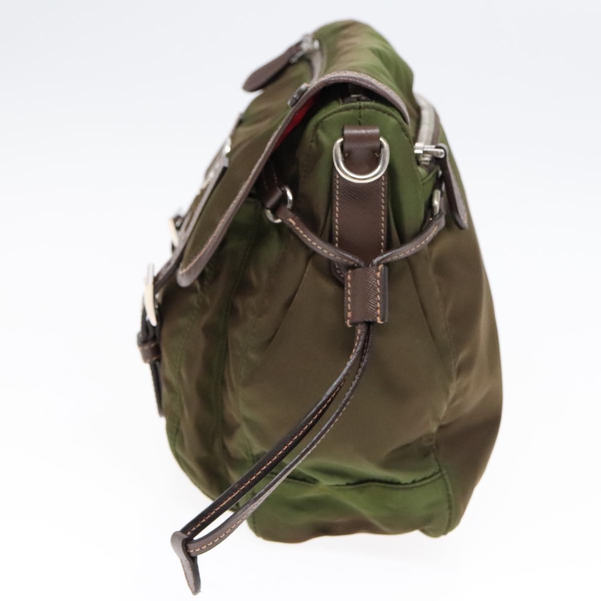 Luxury Prada Shoulder Bag Nylon Khaki yk15404