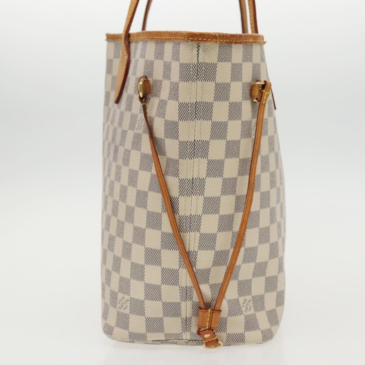 LOUIS VUITTON Damier Azur Neverfull MM Tote Bag N41605 LV yk15695