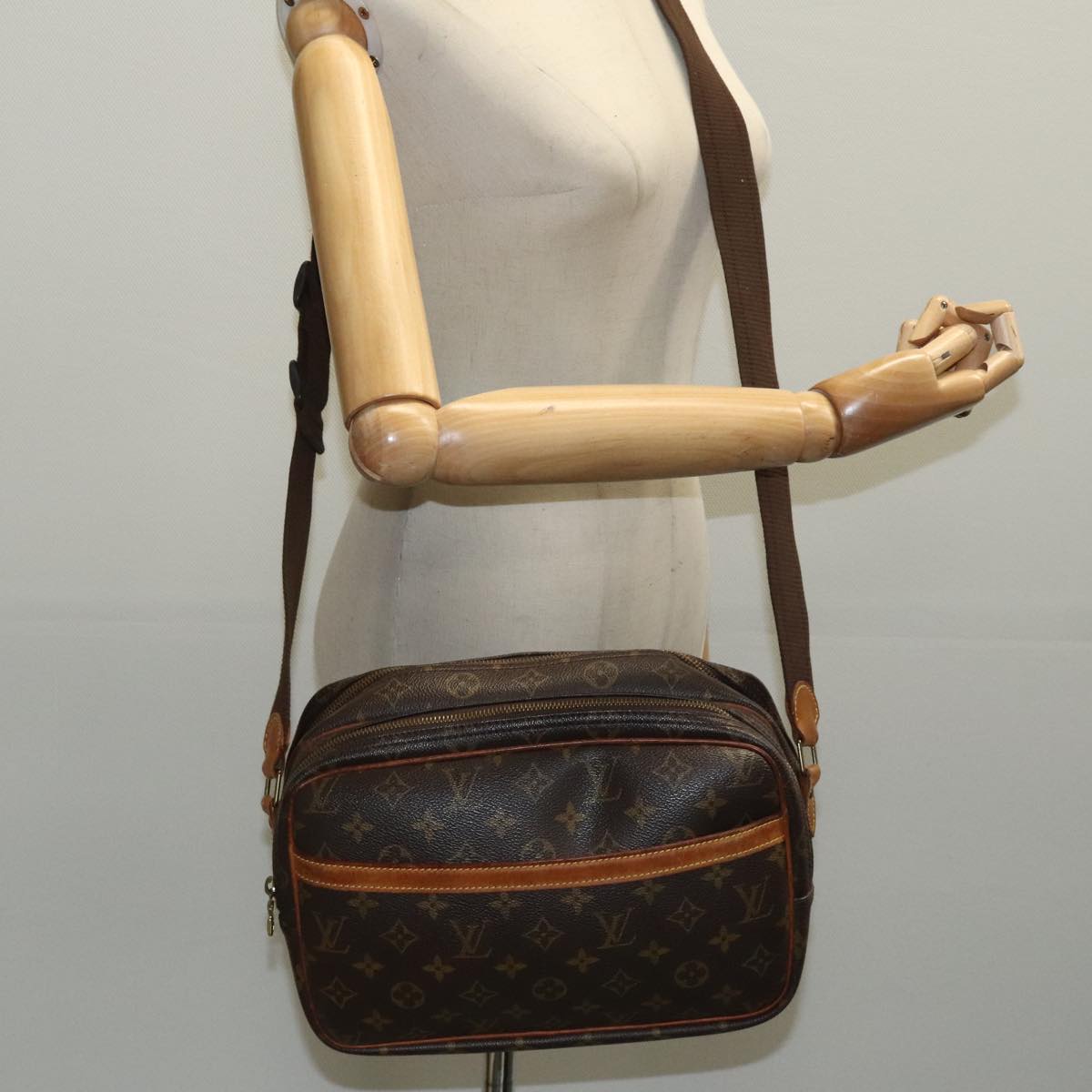 LOUIS VUITTON Monogram Reporter PM Shoulder Bag M45254 LV yk15752