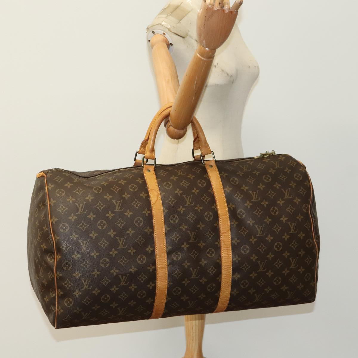 LOUIS VUITTON Monogram Keepall 60 Boston Bag M41422 LV yk16725