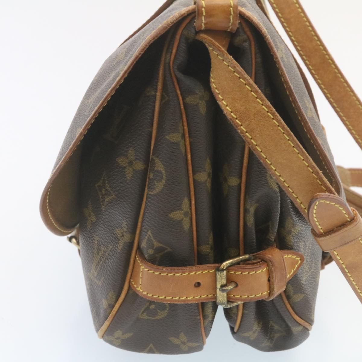 LOUIS VUITTON Monogram Saumur 30 Shoulder Bag M42256 LV yk3654