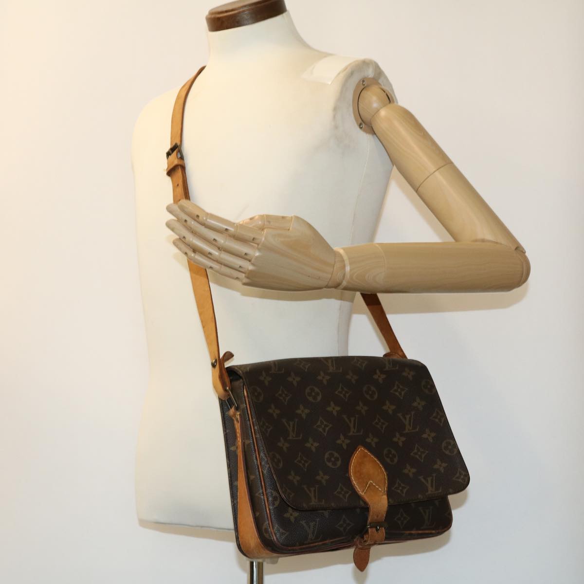 LOUIS VUITTON Monogram Cartouchiere GM Shoulder Bag M51252 LV yk4900